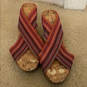 A little worn casual wedges